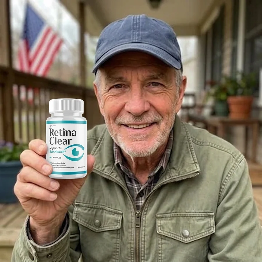 Richard holding Retina Clear
